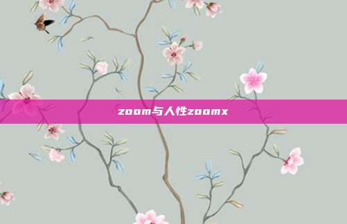 zoom与人性zoomx