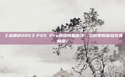 《寂静岭2RE》PS5 Pro图像问题解决：立即更新体验完美画质！