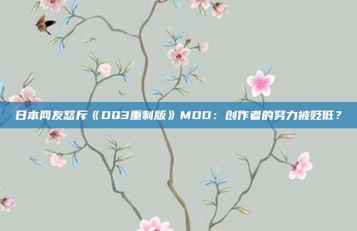 日本网友怒斥《DQ3重制版》MOD：创作者的努力被贬低？