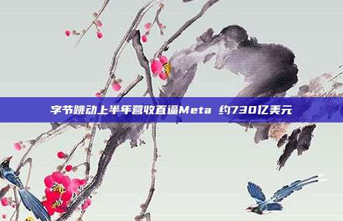 字节跳动上半年营收直逼Meta 约730亿美元