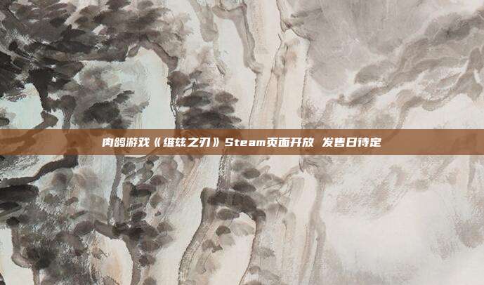 肉鸽游戏《维兹之刃》Steam页面开放 发售日待定