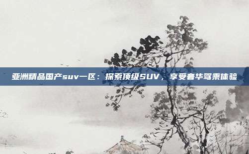 亚洲精品国产suv一区：探索顶级SUV，享受奢华驾乘体验